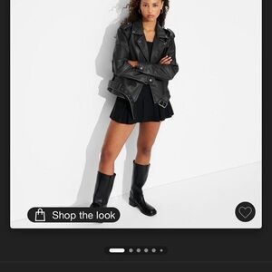 Wild fable oversized faux leather moto jacket nwt large